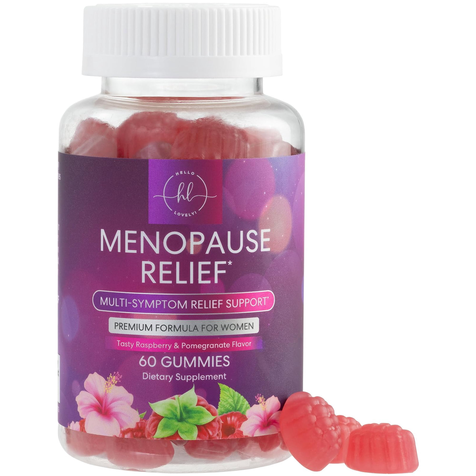 Menopause Supplements for Women - Complete Natural Mild Hot Flashes & Night Sweats Support, Multi Benefit Menopause Relief Gummy, Hormone Support for Balance & Energy, Gluten-Free - 60 Gummies