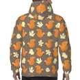 thumbnail image 3 of Bingfone Squirrel And Maple Leaves Men's Drawstring Hoodie Long Sleeve Pocket Sweatshirts-Large, 3 of 6