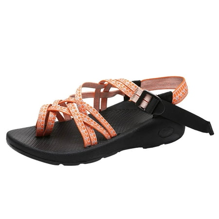 

CBGELRT Womens Sandals Orange Embellished Sandals for Women Size 11 Sandals Strap Fashion Shoes Casual Buckle Shoes Women s Woven Summer Women s Sandals Wedge Flip Flops for Women