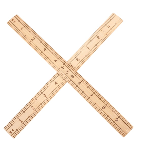 Raindrops 2pcs Wood Sewing Rulers Orange Tailoring Tools for Precise Measurement in Sewing and Craft Projects