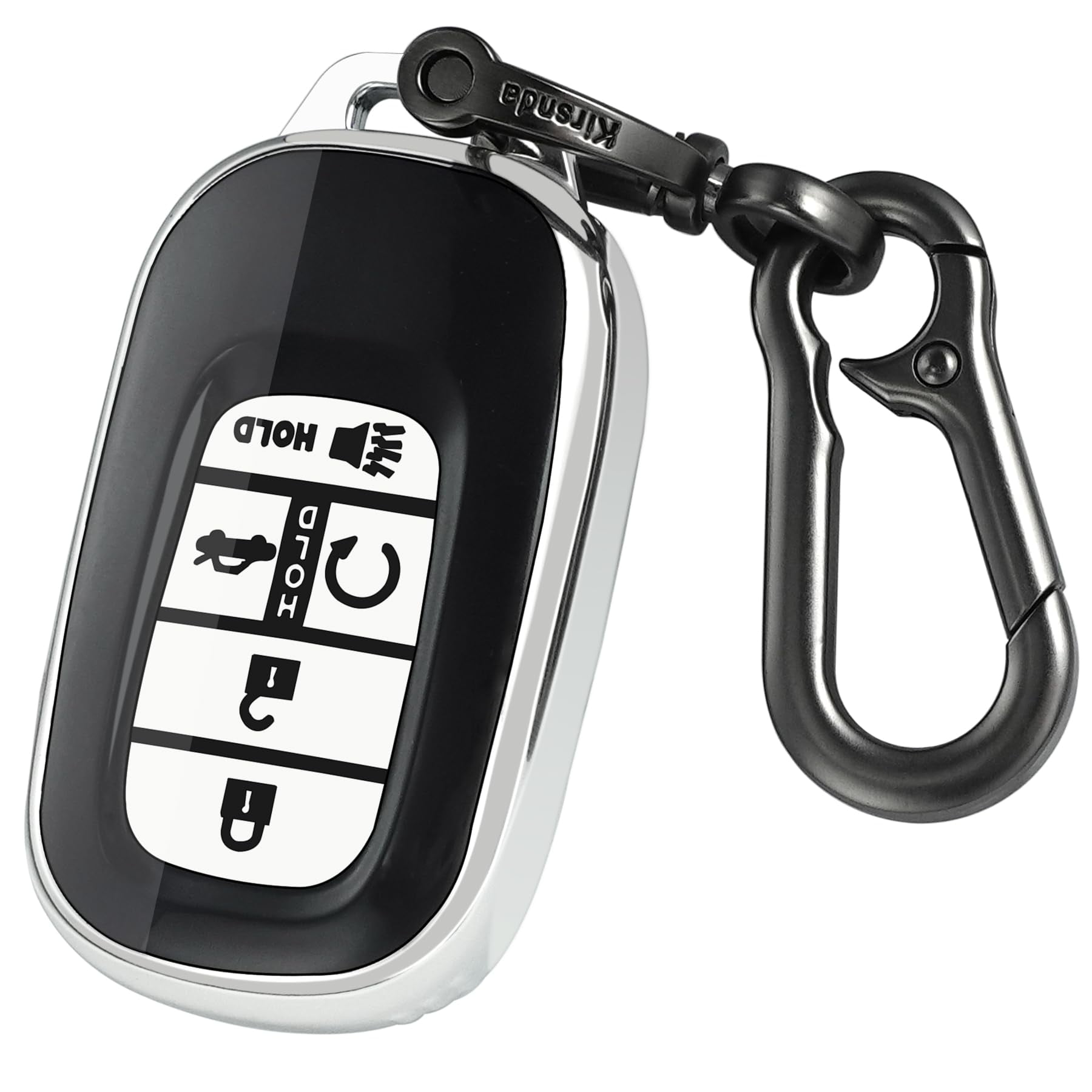 for Honda Key fob Cover,case with Keychain,Soft TPU Protection Key Shell/Skin,5 Buttons fit 2022 2023 Accord Civic HR-V CR-V Pilot Remote Key