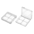 thumbnail image 4 of Beaupretty 2 uds paleta de sombra de ojos vacía 4 rejillas sombra de ojos lápiz labial caja de almacenamiento caja de maquillaje transparente DIY organizador de cosméticos contenedor, 4 of 6