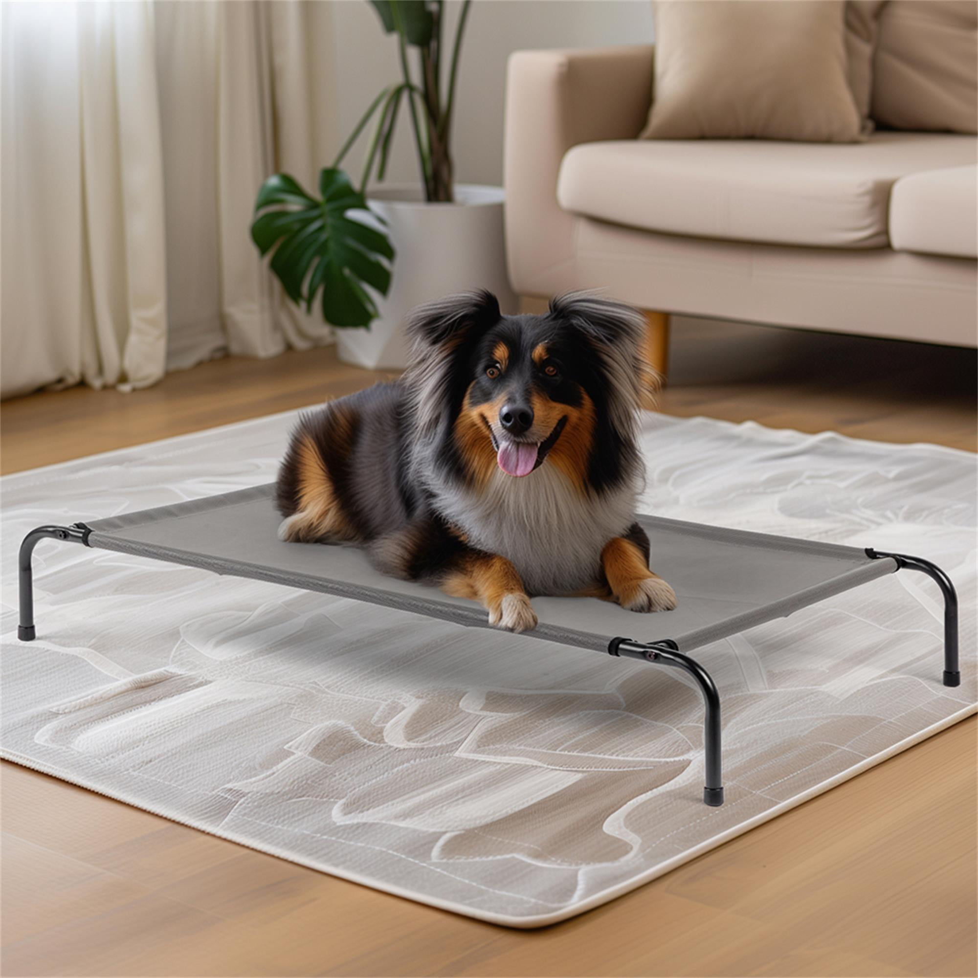 Pefilos 43" Indoor Basics Cooling Elevated Dog Bed with Metal Frame, Outdoor Pet Bed for Medium Dogs, Gray Pefilos 43" Indoor Basics Cooling Elevated Dog Bed with Metal Frame, Outdoor Pet Bed for Medium Dogs, Gray
