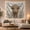 Shaggy Cow, variant on Highland Cow in Desert Moonlight with Stars, Mystical Fantasy for Animal Lovers, Wildlife Wall Decor Housewarming Gift Tapestry Wall Hanging for Living Room and Bedroom
