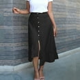 thumbnail image 4 of Aayomet Sparkly Skirt For Women Maxi Skirts for Women Long Length Skirts with Pockets Beach SwimCoverup,Night Out,Casual Office,Party,Black XL, 4 of 5