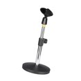 thumbnail image 4 of Yinanstore Support de Micro Robuste à Hauteur Réglable Accessoires Noir Support Professionnel pour Performance Réunions Studio Chant Argent, 4 of 8