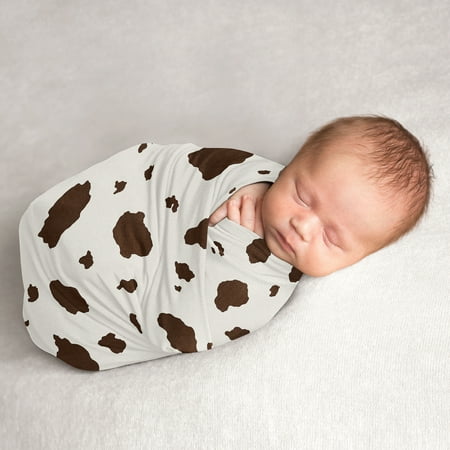 UPC: 0846480095040 | Sweet Jojo Designs Wild West Cow Jersey Stretch Knit Swaddle Blanket Boy Girl