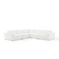 thumbnail image 1 of Modway Canapé Sectionnel Moderne en Tissu Rembourré 5 Pcs Blanc, 1 of 12