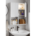 thumbnail image 3 of NEW Decorative Wall Cabinet with Motion Sensor LED and Adjustable Shelf for Bathroom ,Kitchen,Study (White), 3 of 9
