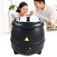 thumbnail image 2 of Miumaoev 10L Commercial Electric Soup Kettle Pot Soup Maker Stainless Steel Insert Pot Food Warmer for Restaurant, 30C-85C, Black, 2 of 9