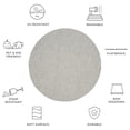 thumbnail image 6 of SAFAVIEH Courtyard Samson Solid Indoor/Outdoor Area Rug, 6'7" x 6'7" Round, Grey/Turquoise, 6 of 10
