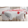 thumbnail image 1 of Year of the Dog Tablecloth, Monochrome Canine in a Festive Illustration New Year Celebration, Rectangular Table Cover for Dining Room Kitchen, 52 X 70 Inches, Vermilion and White, by Ambesonne, 1 of 3