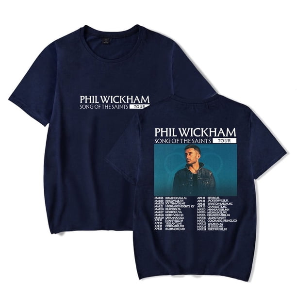 Phil Wickham Song Of The Saints Tour 2026 camiseta mujeres hombres Casual cuello redondo manga corta Camiseta de moda