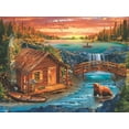 thumbnail image 5 of SUNSOUT INC - Fall Mountain Cabin - 1000 pc Jigsaw Puzzle by Artist: Chris Dobrowolski - Finished Size 20" x 27" - MPN# 46025, 5 of 6