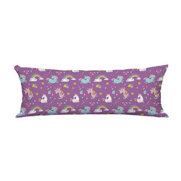ECZJNT Unicorn Rainbowfairy Wings Pillow Cover Body Pillowcase Pillow Protector 20x60 Inch