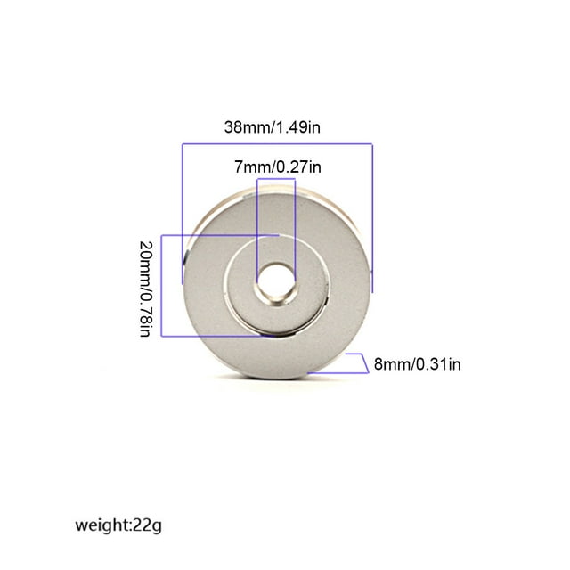 VONKY Turntable Aluminum Alloy Musical Fittings Phonograph Part Antislip Mat Compact Size Non-slippery Middle Adapter