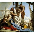 thumbnail image 2 of Giovanni Domenico Tiepolo 22x20 Black Ornate Framed Double Matted Museum Art Print Titled: Descent (1772), 2 of 5