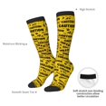 thumbnail image 5 of Womens Caution Tape Knee High Socks Comfy Thermal Boot Long Socks, 5 of 7