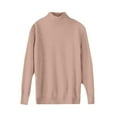 thumbnail image 4 of EANJE Sweaters for Women, 100% Merino Wool Soft and Warm Pullover Knit Long Sleeve Mock Neck Sweater Khaki XL, 4 of 4