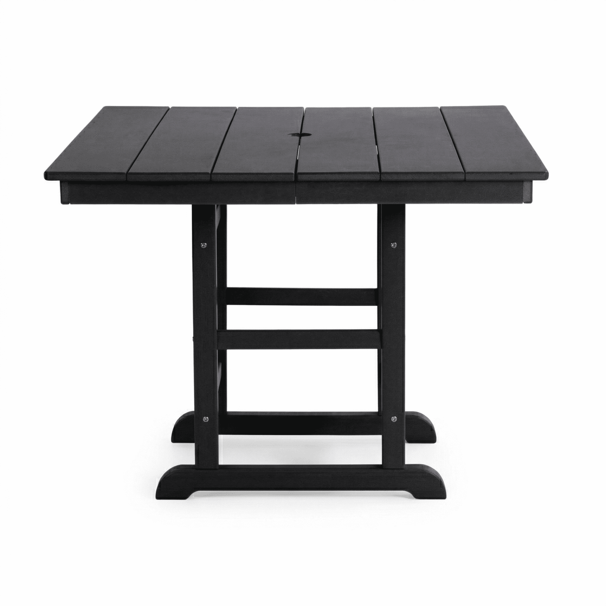 Outdoor Folding Dining Table, 37.8 Inch Square Table for Garden Backyard Patio, Black