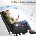 thumbnail image 6 of Ergonomic Chair with Footrest – Wide Cross Legged Chair with Reversible Armrests, 120°Tilt, Lumbar Support,Heavy-Duty Base, Big and Tall Executive Chair Plus, Black,, 6 of 9