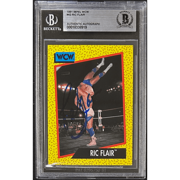 Ric Flair Signed 1991 Impel WCW Card #42 Beckett 18338919