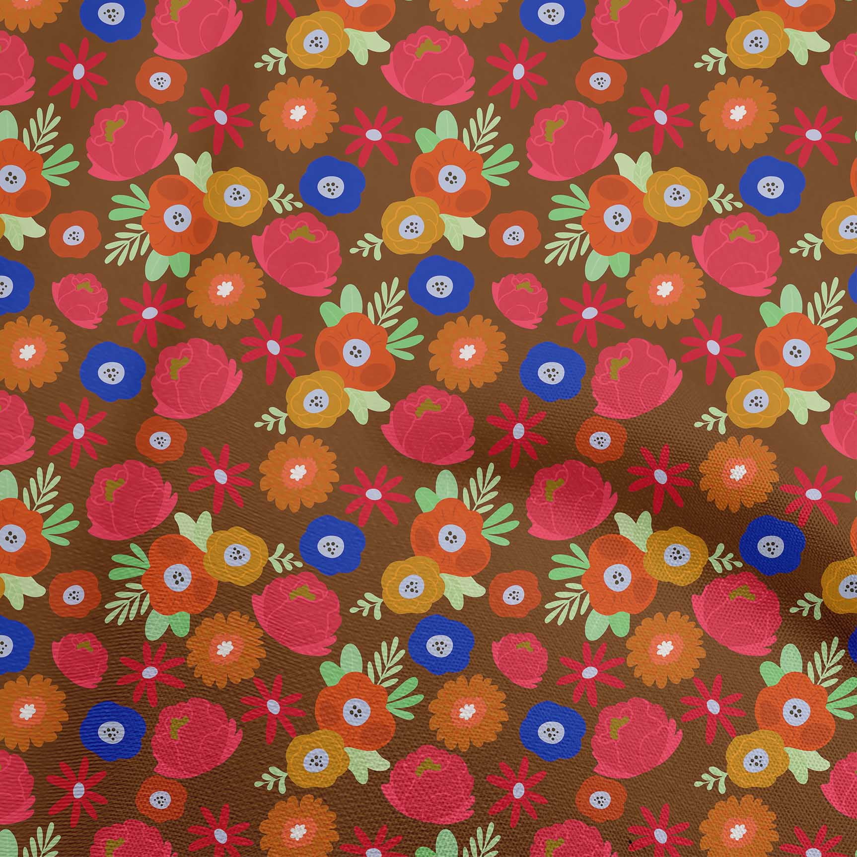 oneOone Cotton Silk Maroon Fabric Abstract Retro Floral Sewing Material  Print Fabric By The Yard 42 Inch Wide - Walmart.com
