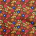 thumbnail image 1 of oneOone Cotton Flex Maroon Fabric Abstract Retro Floral Sewing Craft Projects Fabric Prints By Yard 40 Inch Wide, 1 of 4