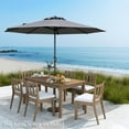 thumbnail image 4 of Gymax Parasol de Patio Extérieur Parasol de Table Moderne avec 8 Nervures Robustes Résistant au Soleil Gris, 4 of 10