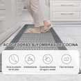 thumbnail image 3 of Juego de 2 Tapetes para Cocina 43x80+43x120cm Tapete Antifatiga Lavable y Antiderrapante Alfombras y Tapetes Caucho Natural Adecuado para Cocina Fregadero Oficina Lavandería Gris, 3 of 9