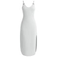 thumbnail image 4 of Vestido Largo de Manga Larga para las Mujeres Color Sólido Cuello Redondo Suelto Medio Ternera Vestido de Noche, Vestido Casual de Manga Larga para las Mujeres, 4 of 5