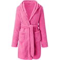 thumbnail image 4 of Robes for Women Bathrobe Hooded Fuzzy Short Robe with Belt and Pockets Long Sleeve Fluffy Robe Fuzzy Cute Warm Robe, 4 of 5