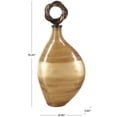 thumbnail image 3 of DecMode 9" x 19" Light Brown Glass Brushed Ombre Decorative Jars with Speckled Gold and Bronze Ring Top, 1-Piece, 3 of 9