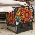thumbnail image 6 of Rateoe Colorful Vintage Floral Pattern Pattern Toaster Covers 2 Slice Wide Slot,Bread Machine Cover,Bread Dust Cover & Fingerprint Protection,Appliance Covers, 6 of 7