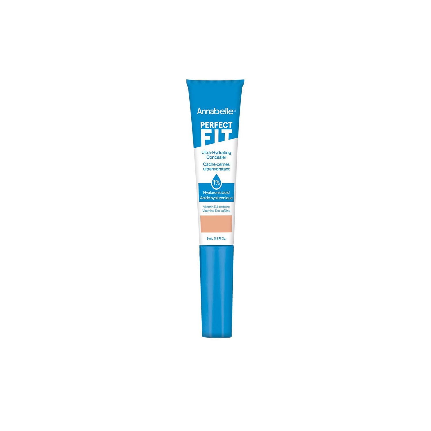 Perfect Fit Ultra-Hydrating Concealer with 1% hyaluronic acid, niacinamide, caffeine and vitamin E, 9 mL