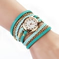 thumbnail image 6 of Soumake Women Vintage Multilayer Faux Leather Alloy Braided Bracelet Wrist Watch Jewelry, 6 of 8