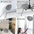 thumbnail image 4 of Tianherq Ceiling Fan Duster with 55 Inch Extension Pole Detachable & Washable Round Head to Clean Bookshelves Wall Corner, 4 of 8