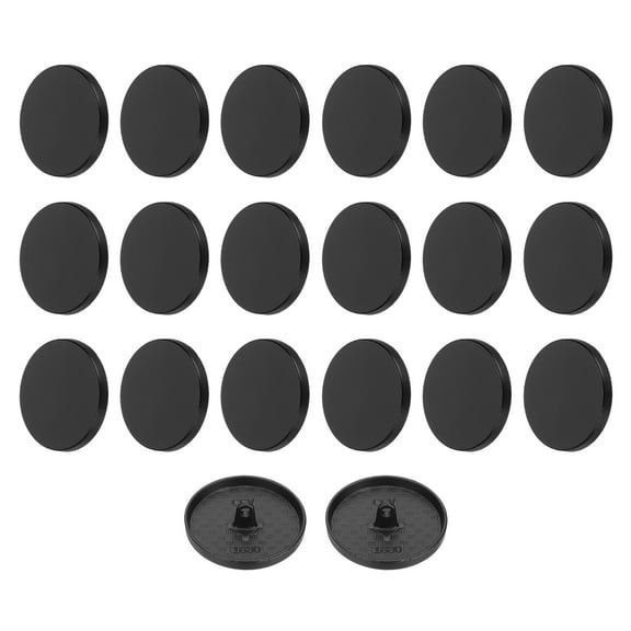 20pcs 48L Metal Round Flat Sewing Buttons 30mm Alloy Shank Craft Replacement Button for Men Women Suit Woolen Coat Shirt Trousers Sewing Crafts, Matt Black