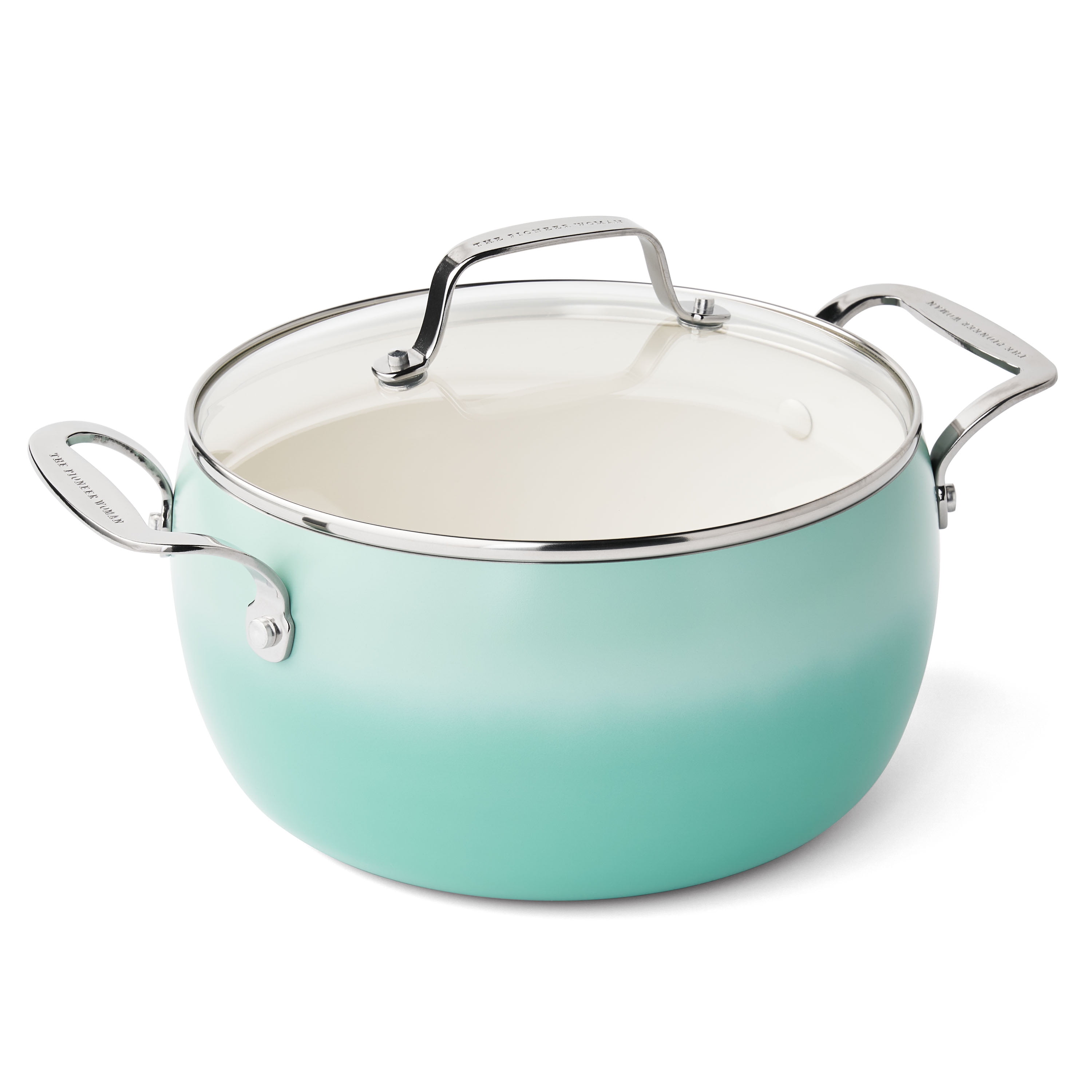 The Pioneer Woman Harlow 15-Piece Cookware Set, Ceramic Non-Stick Pots and Pans Set, Green