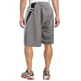 thumbnail image 2 of Men's Basketball Athletic Workout Active Lightweight Mesh Fitness Sports Shorts (DAC-80 Grey, XL), 2 of 2