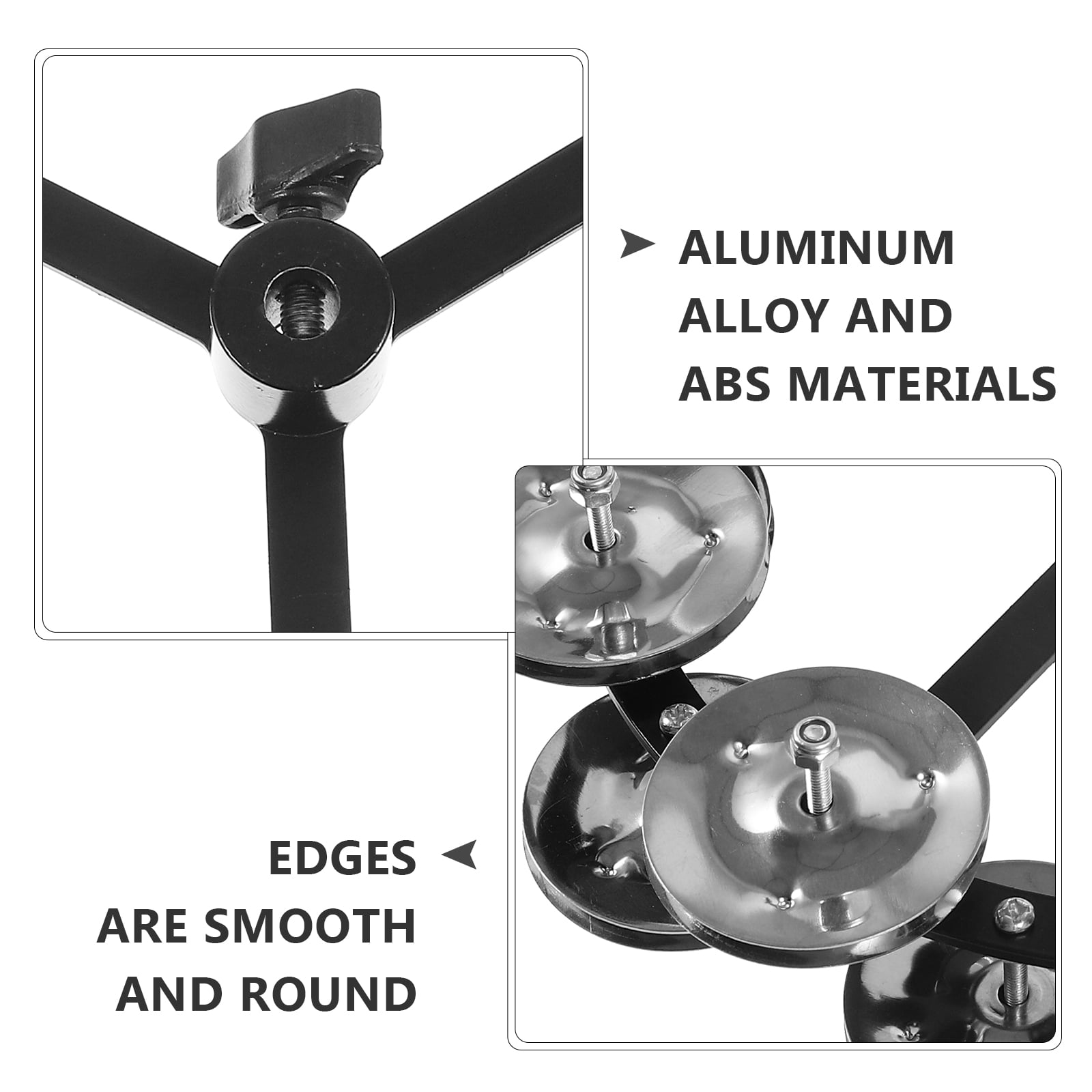 AURARMLET Metal -Hat Tambourine Drum Cymbal Accessory with Double Row Bells for Rhythm and Percussion