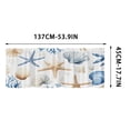 thumbnail image 3 of Beautynvta Coastal Theme Print Window Valance Curtain, Rod Pocket Light Filtering Short Window Drape, Beach Style Valance for Kitchen Bathroom Small Window Decor, 3 of 7