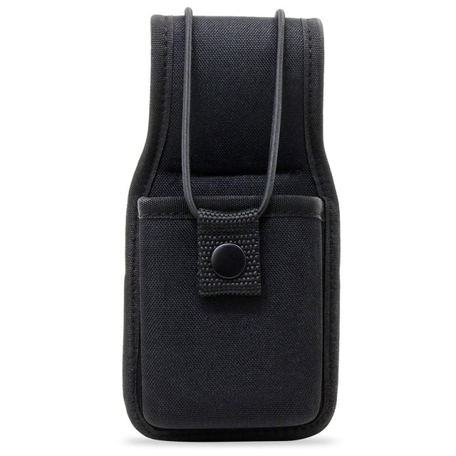Funda de radio para cinturón de seguridad de nailon, color negro