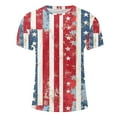 thumbnail image 4 of UVEASISHA 4th of July Tshirts for Men Stars and Stripes Graphic Tee Short Sleeve Fashion Hipster T-Shirts Red L, 4 of 5