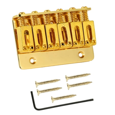 

【Ready Stock】 65mm 6 String Bass Guitar Hardtail Bridge Top Load Bridge Tailpiece with L Shape Wrench and Screws for 6 String Guitar