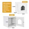 thumbnail image 2 of WSWJY Wooden Hidden Cat Litter Box Enclosure Furniture, Decorative Hidden Cat Washroom House, Multi-Style Concealed Cat Litter Cabinet for Indoor Cats 18.9'' White, 2 of 12