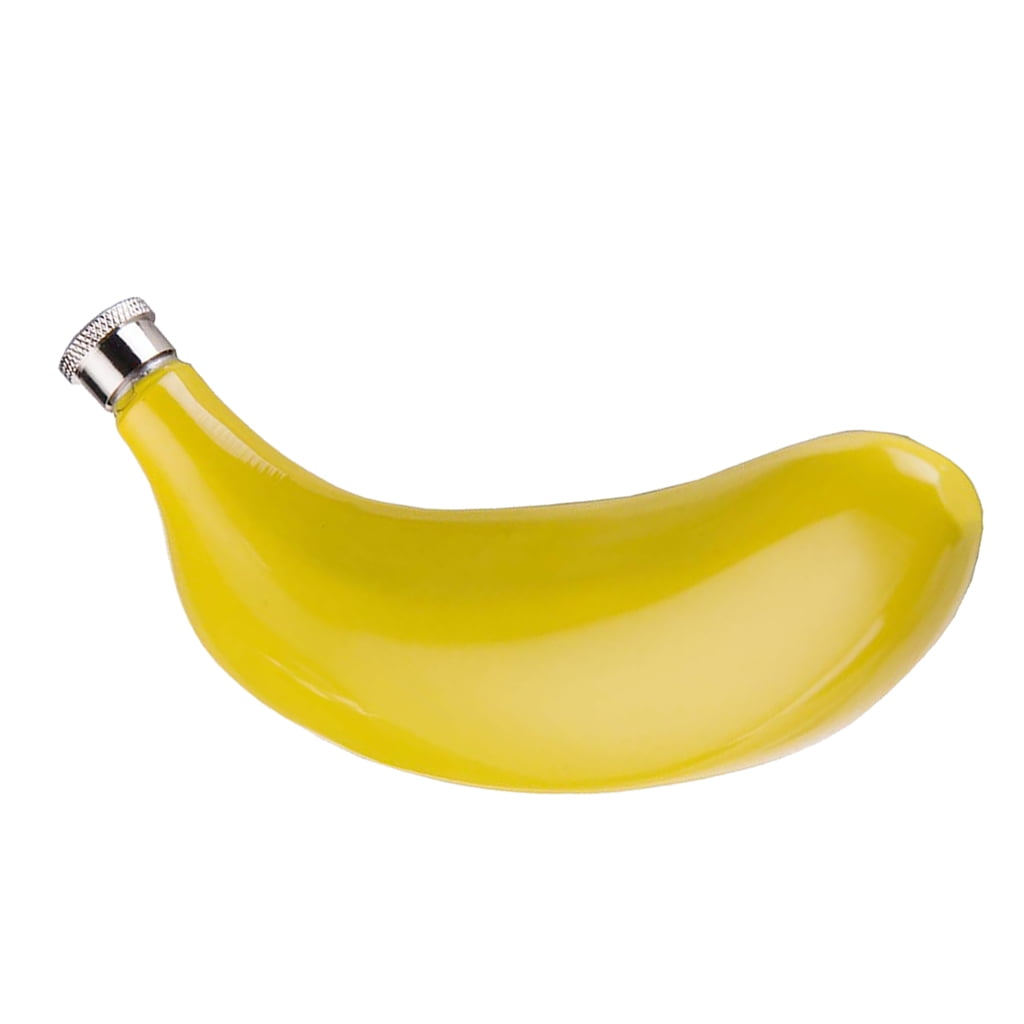 Novelty Banana 6oz Hip Flask in 100% Stainless Steel for an Alcoholic Gift Fun 