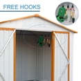 thumbnail image 5 of Ouyessir 8' x 6' Outdoor Metal Storage Shed, Steel Garden Shed with Double Lockable Doors, Large Outdoor Storage Shed for Garden,Backyard, Patio, Lawn,Floor Not Included, 5 of 11