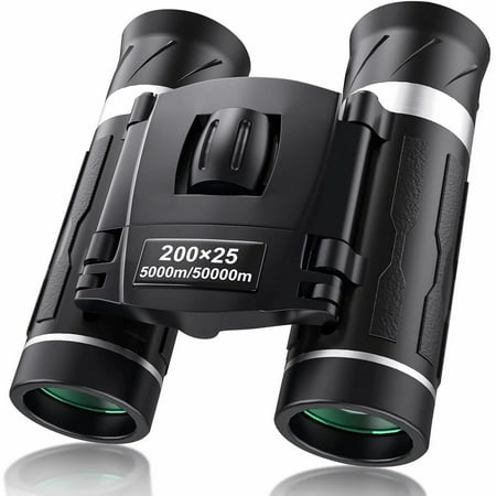Binoculars 200x25 Compact Binoculars for Adults and Kids High Powered Mini Pocket Binoculars Waterproof Small Binoculars for Bird Watching Hunting Concert Theater Opera Traveling Sightseeing