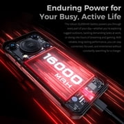 OUKITEL WP56 Rugged phone 16000mAh, 12GB 512GB 6.81“FHD ,android 15 smartphone-Black/Red